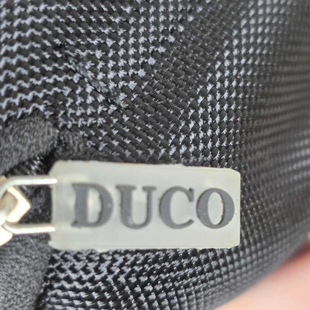 DUCO Black Hard Shell Zippered‎ Eyeglass Case Designer Glasses Protective Holder